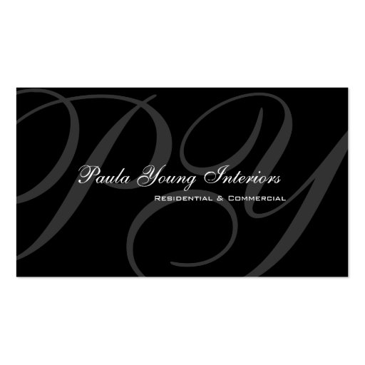 Custom Modern Monogram 2 Business Card Template