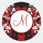 Custom Monogram Envelope Seal Sticker Template