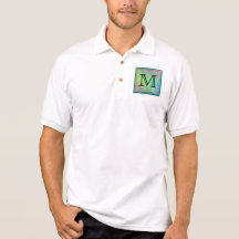 Custom Monogram Image on Teal Pattern. Tshirt