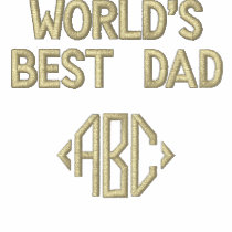 Custom Monogram World's Best Dad Polo