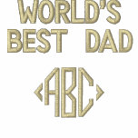 Custom Monogram World's Best Dad embroidered shirts