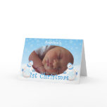 Custom Name 1st Christmas Snowman Photo Card