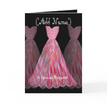 CUSTOM NAME - Bridesmaid PINK & RED FLAME Dress