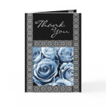 CUSTOM NAME - Bridesmaid Thank You ICE BLUE Roses cards