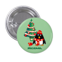 Custom Name. Christmas Gift Buttons