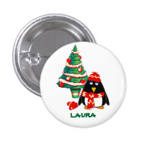 Custom Name. Christmas Gift Buttons