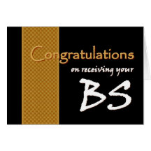 CUSTOM NAME Congratulations - Bachelor of Science Cards