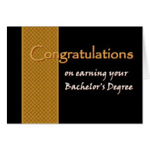 CUSTOM NAME Congratulations - Bachelor's Degree Greeting Card
