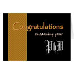 CUSTOM NAME Congratulations - Earning Your PhD Cards