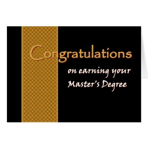 CUSTOM NAME Congratulations - Master's Degree Greeting Cards