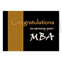 CUSTOM NAME Congratulations - MBA Cards