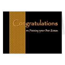 CUSTOM NAME Congratulations - Passing Bar Exam Greeting Card