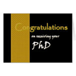 CUSTOM NAME Congratulations - PhD Cards