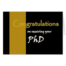 CUSTOM NAME Congratulations - PhD Cards