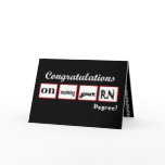 CUSTOM NAME Congratulations - RN - with Squares cards