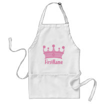 Custom Name Crown Aprons