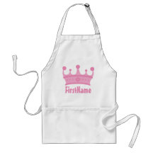 Custom Name Crown Aprons