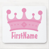 Custom Name Crown Mouse Pads