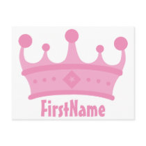 Custom Name Crown Post Card