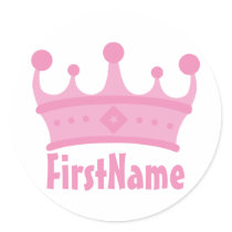 Custom Name Crown Stickers
