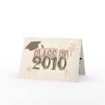 Custom Name Girl's Retro Style Graduation cards