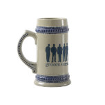 Custom name groomsman bachelor blue beer stein coffee mugs