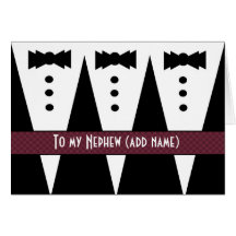 Custom Name NEPHEW Junior Groomsman - Thank You Cards