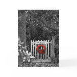 Custom Name on the Gate Christmas Card