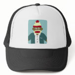 Custom Name or Monogram Sock Monkey Boy hats