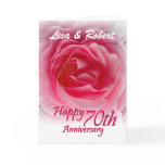 CUSTOM NAMES - 70th Anniversary with Pink Rose