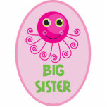 Custom Octopus Big Sister Child's Name photo sculptures