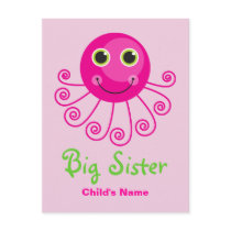 Custom Octopus Big Sister Child's Name