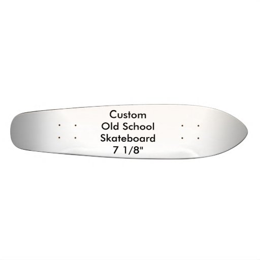 Custom Old School Skateboard 7 1/8" Template Zazzle