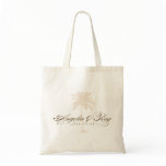 Custom Palm Tree Wedding Logo bags
