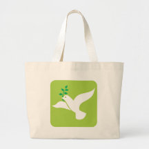 Custom Peace Dove With Olive Logo Bags
