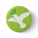 Custom Peace Dove With Olive Logo buttons