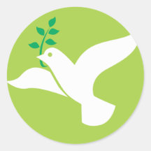 Custom Peace Dove With Olive Logo Sticker