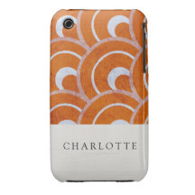 Custom Peacock Orange Case-Mate iPhone 3 Cases