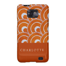 Custom Peacock Orange Samsung Galaxy S Case