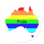 Custom Personalised Aussie Gay Pride Stickers
