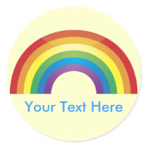 Custom Personalised Classic  Rainbow Stickers