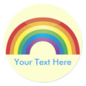 Custom Personalised Classic  Rainbow Stickers