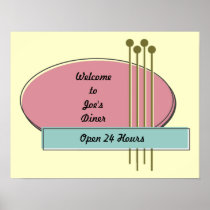 Custom Personalised Retro 50s Style Ads/Posters