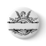 Custom personalize angel cherub fleur di lis print buttons