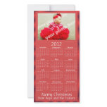 Custom Photo 2012 Calendar Christmas Card Red photo cards