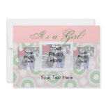 Custom Photo Birth Announcement Card, It's a Girl