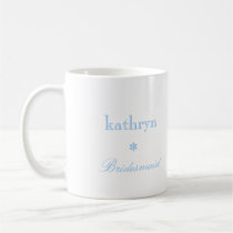 Custom photo blue argyle preppy bridesmaid coffee mugs