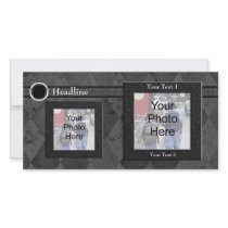 Custom Photo Card, Black Wedding or Formal Design