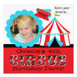 Custom Photo Circus Ticket Birthday Invitation