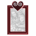Custom Photo Ornament Red Foil Heart Frame photo sculptures